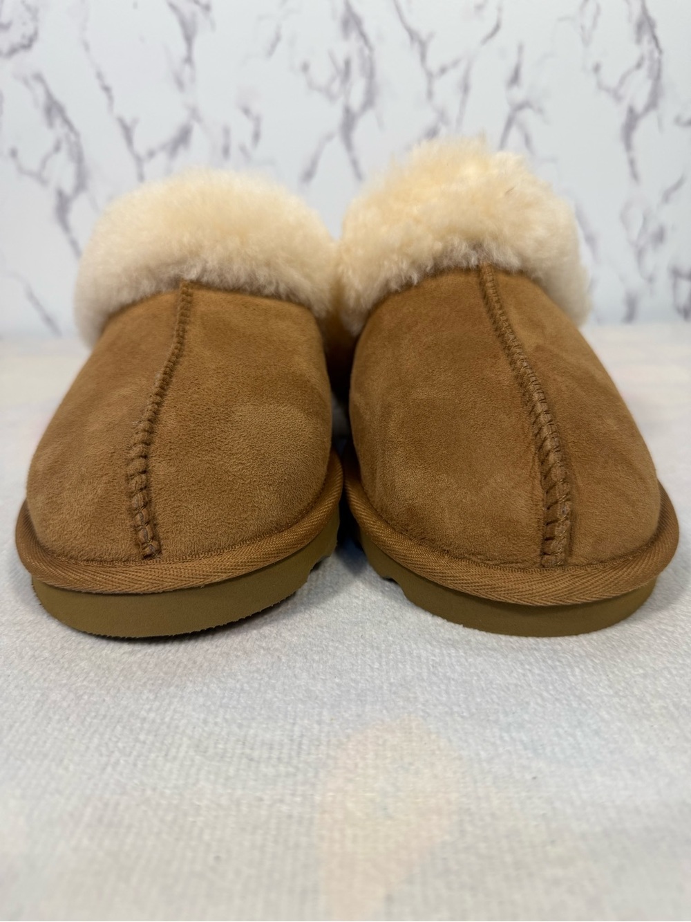 Member’s Mark Women’s Genuine Sheepskin Slippers Size 8 Chestnut Brown NWT